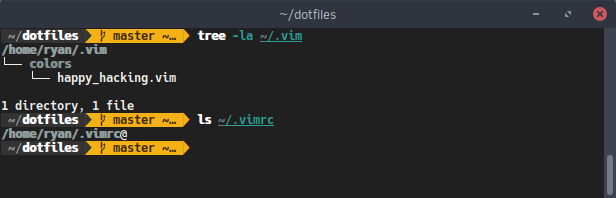 Vim dotfiles in Home